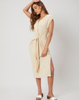 MOTF PREMIUM VISCOSE FITTED KNOTTED DRESS