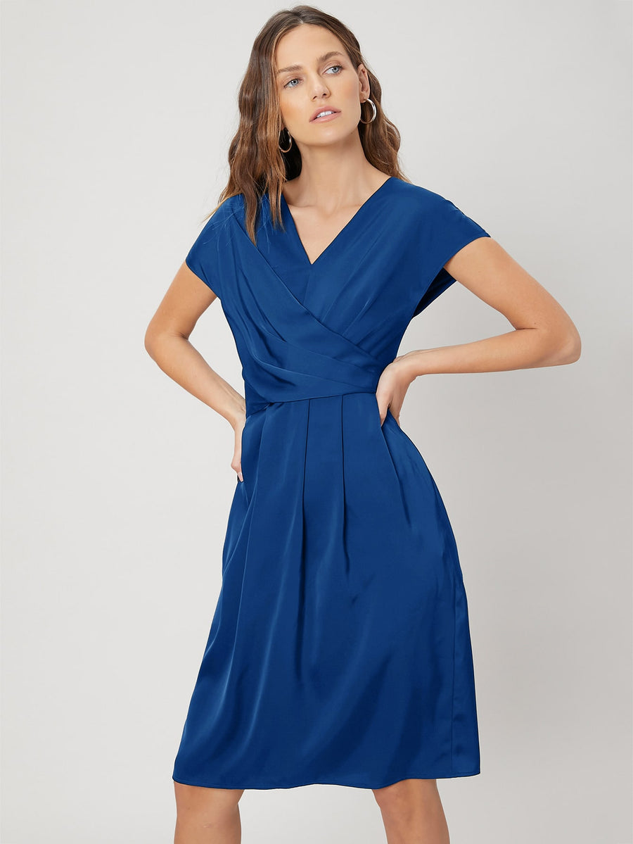 MOTF PREMIUM GATHERED BATWING SLEEVE DRESS