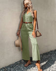 Solid Button Front Jumpsuit Without Belt